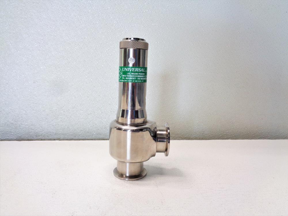 Universal 3/4" x 1" Tri-Clamp Sanitary Relief Valve, Stainless Steel